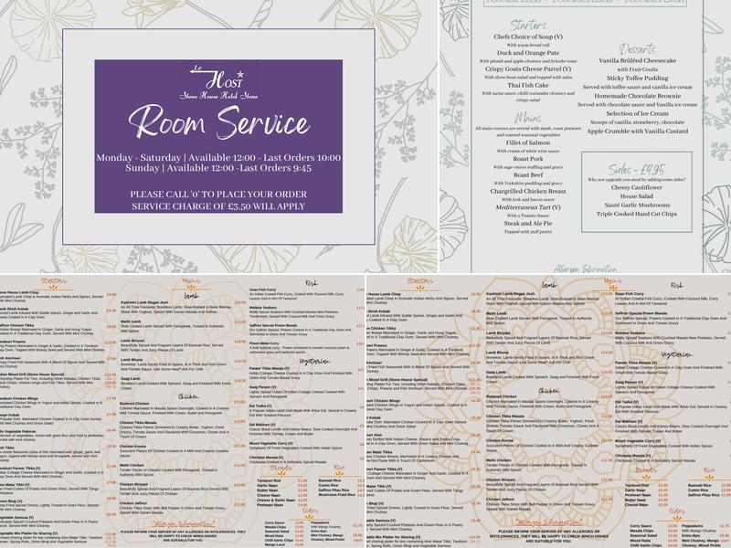 Saffron Restaurant Menu