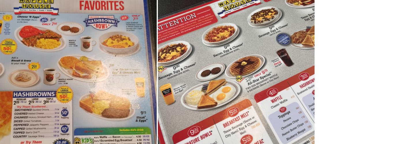 Waffle House Menu