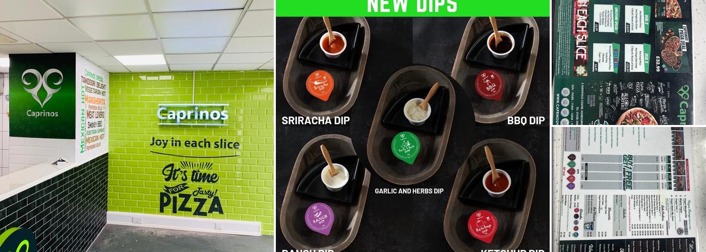 Caprinos Pizza Leek Menu