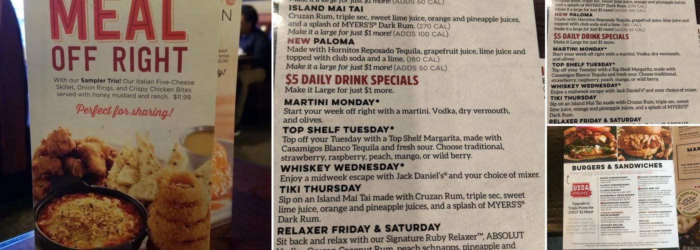 Ruby Tuesday Menu