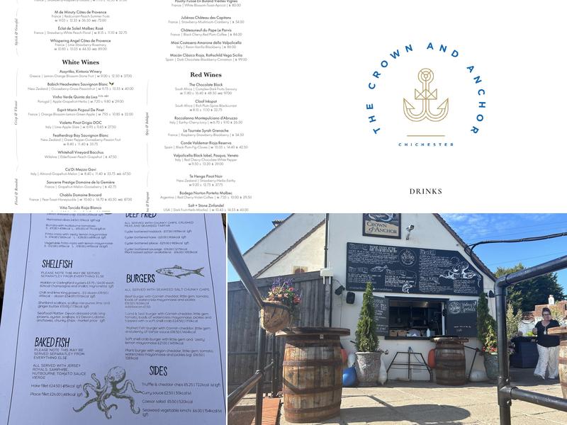 Crown & Anchor Menu