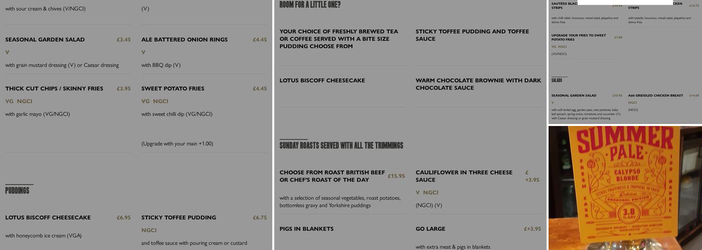 London Bridge Inn Menu