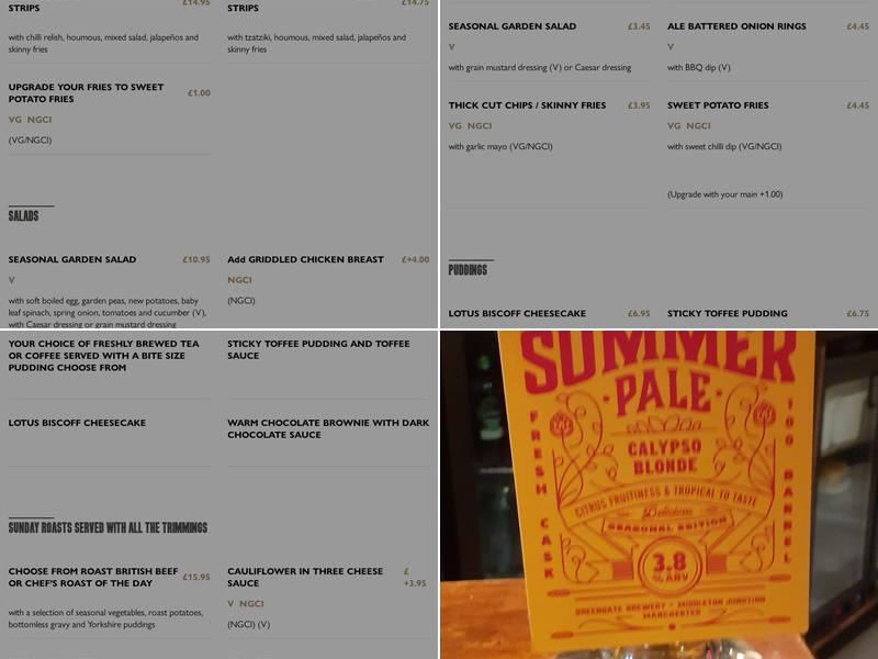 London Bridge Inn Menu