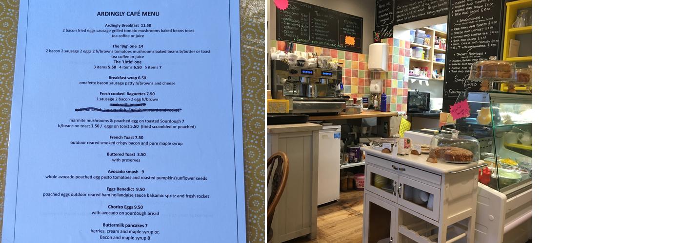 Ardingly Café Menu
