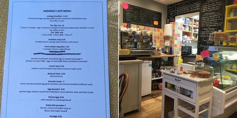 Ardingly Café Menu