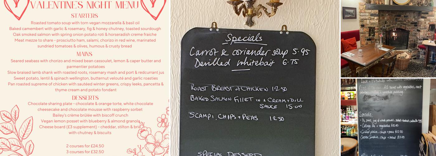 Yew Tree Inn, Arlington Menu