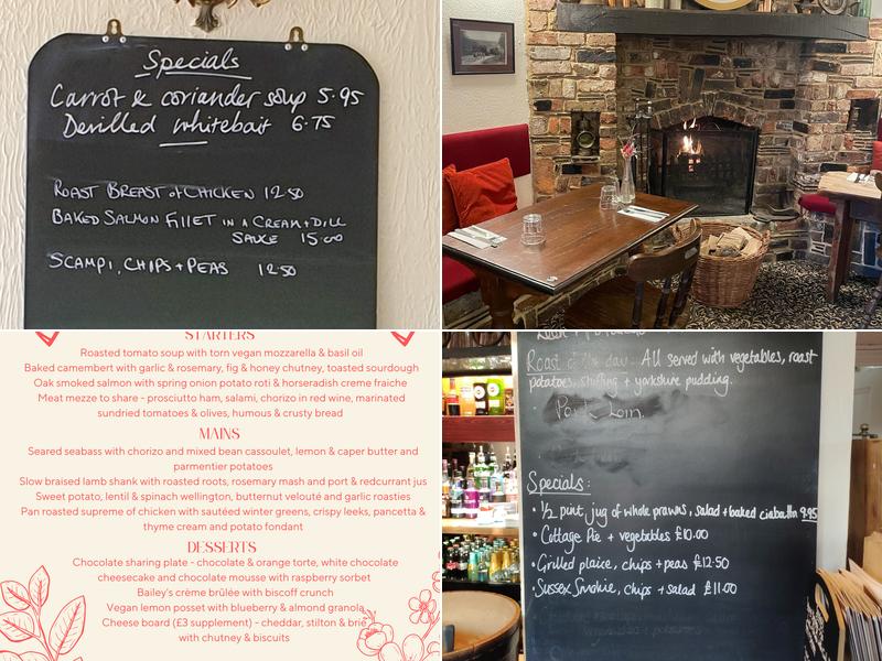 Yew Tree Inn, Arlington Menu