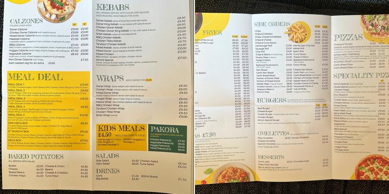 Almo's Pizzeria Menu