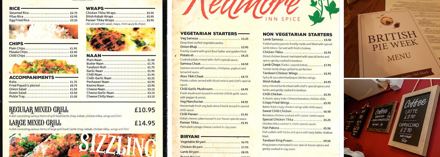 Redmore Inn Menu