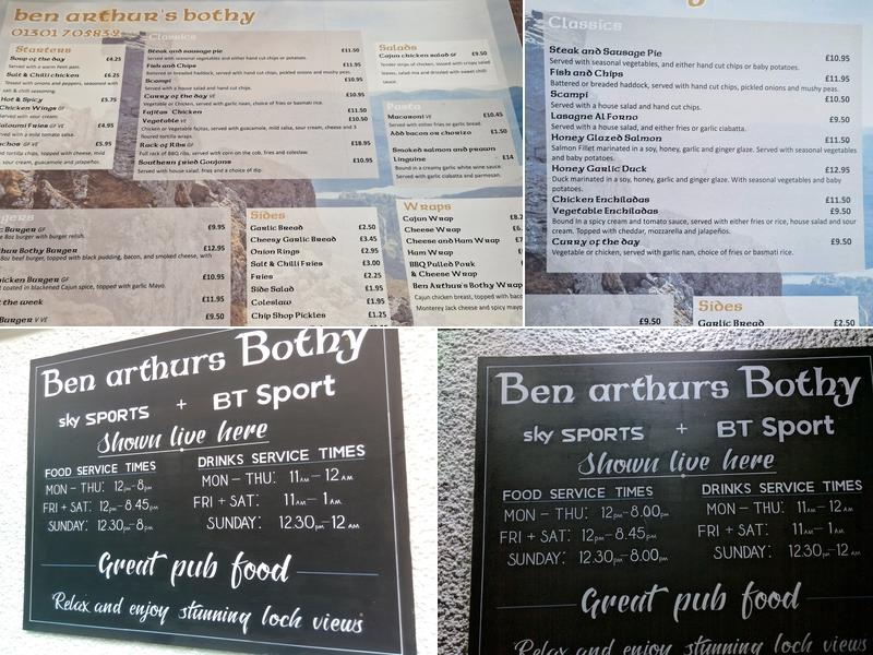 Ben Arthur Bothy Menu