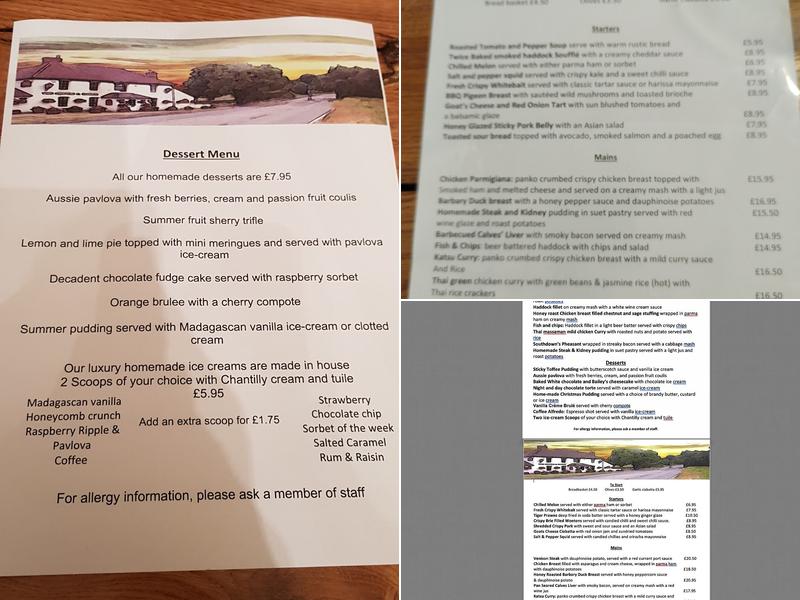 The Squire & Horse Menu