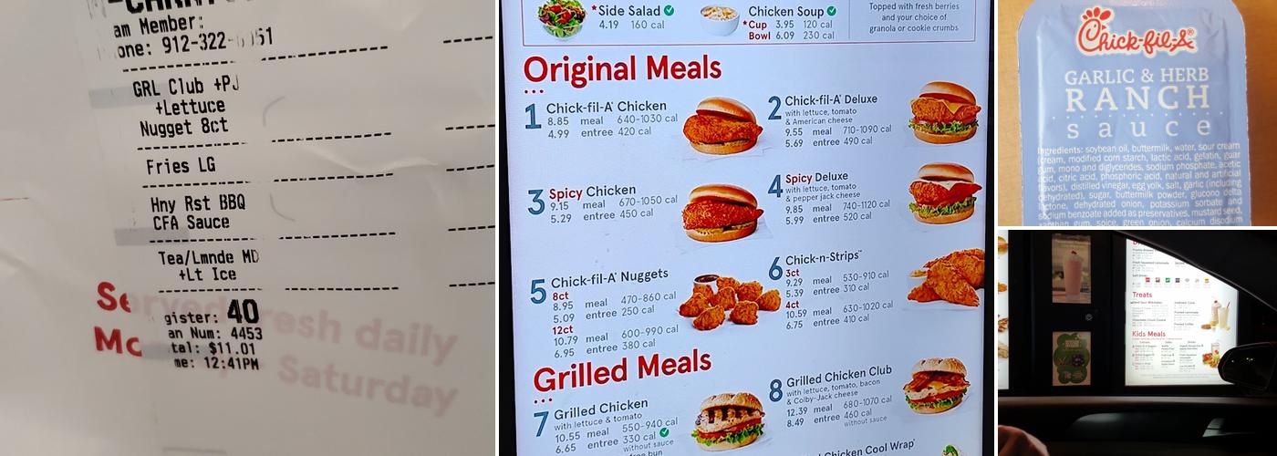 Chick-fil-A Menu