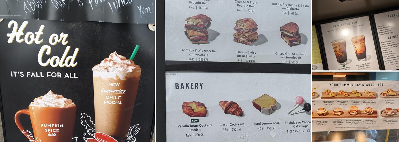 Starbucks Menu