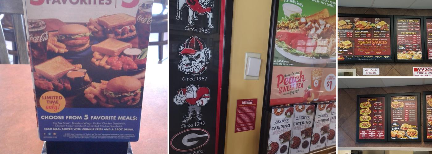 Zaxbys Chicken Fingers & Buffalo Wings Menu