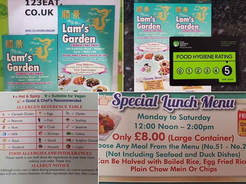 Lam's Garden Menu