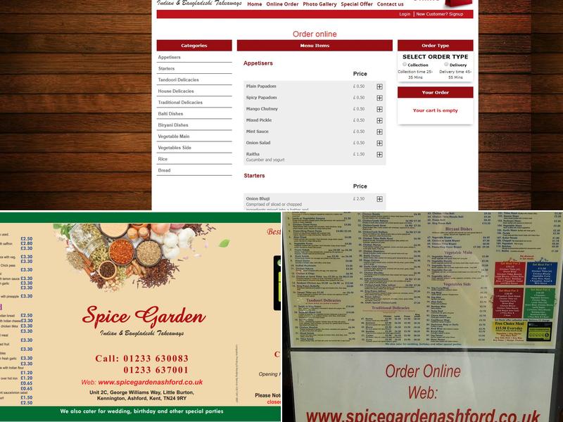 Spice Garden Menu