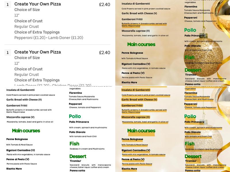 Kennington Grill Menu