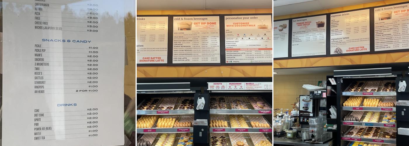 Dunkin' Menu
