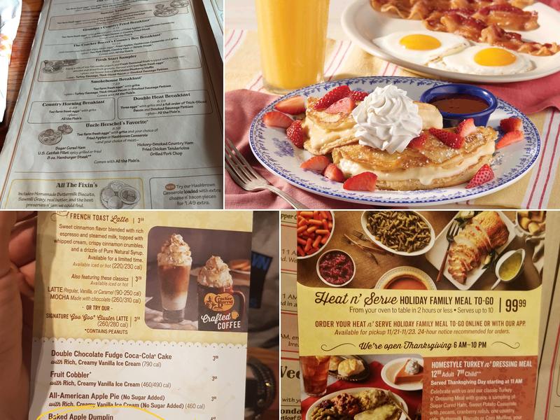 Cracker Barrel Old Country Store Menu