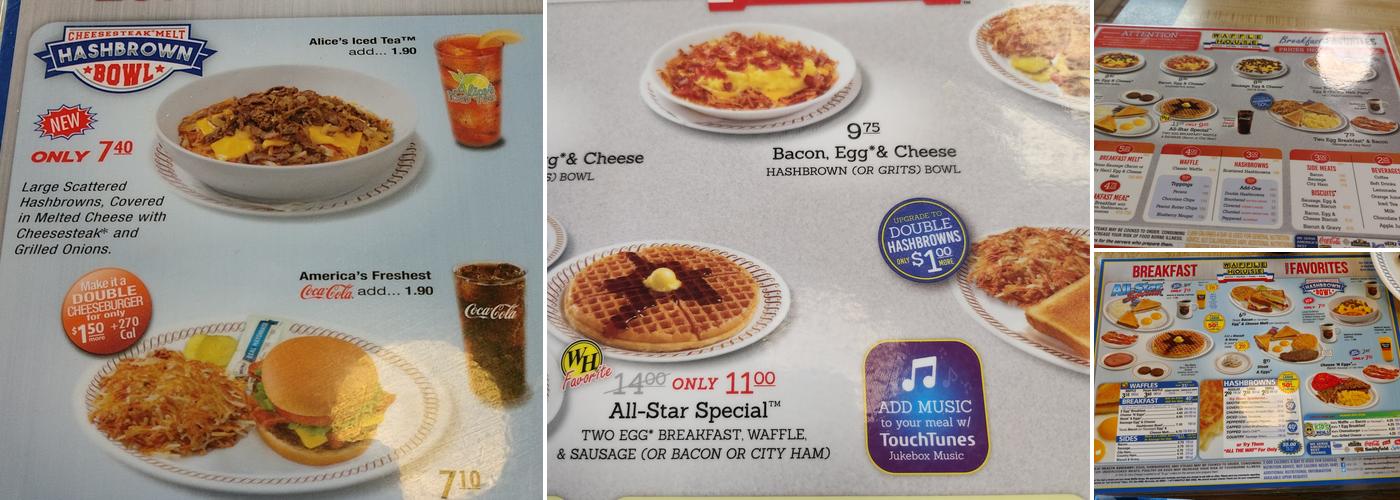 Waffle House Menu