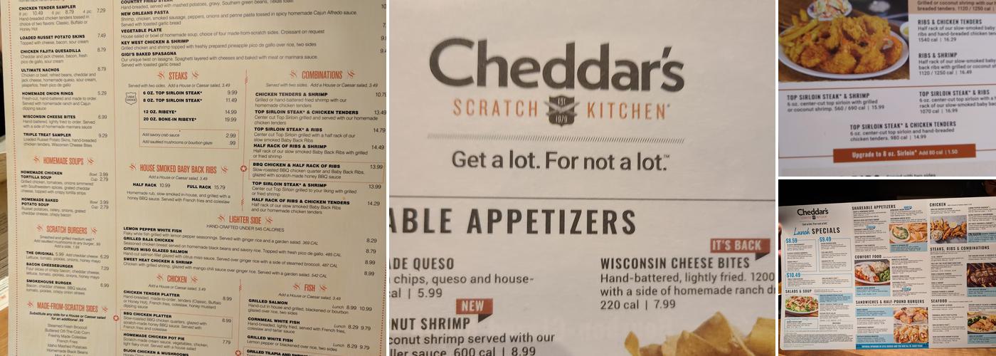 Cheddar's Scratch Kitchen Menu