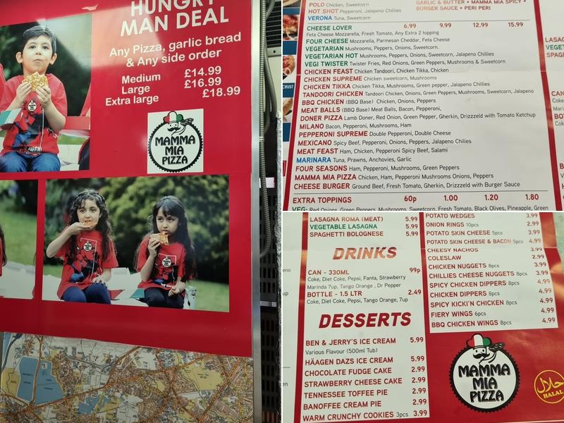 Mamma Mia (Ashford) Menu