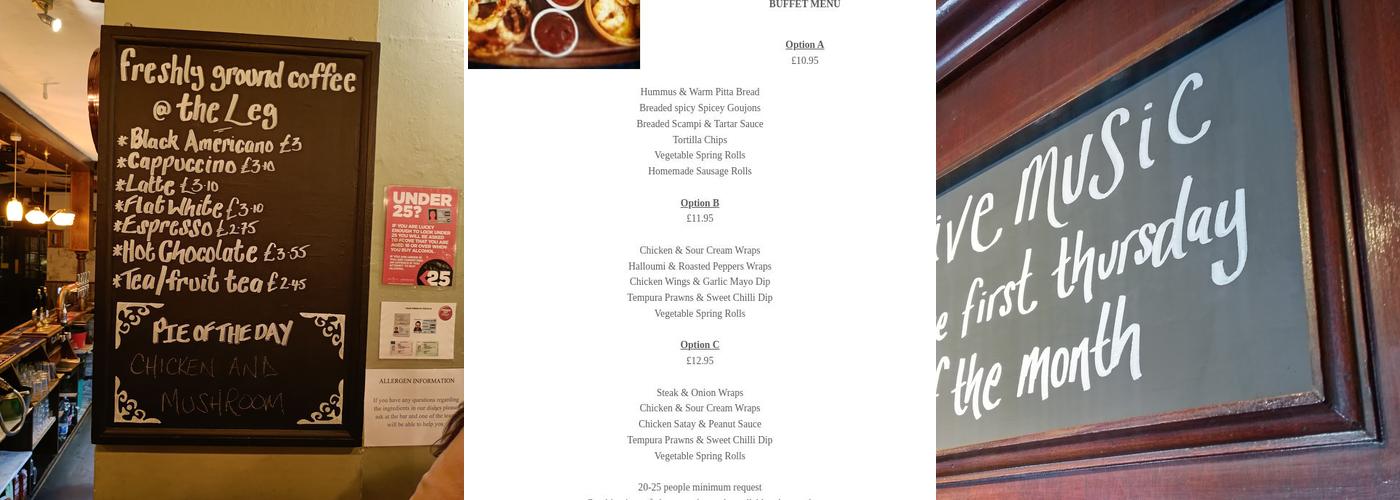 The Leg of Mutton and Cauliflower Menu