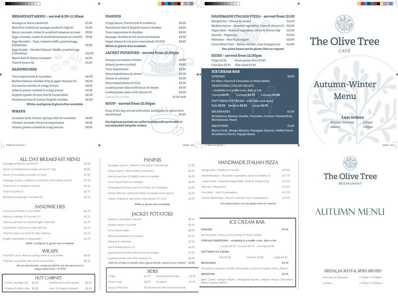 The Olive Tree Menu