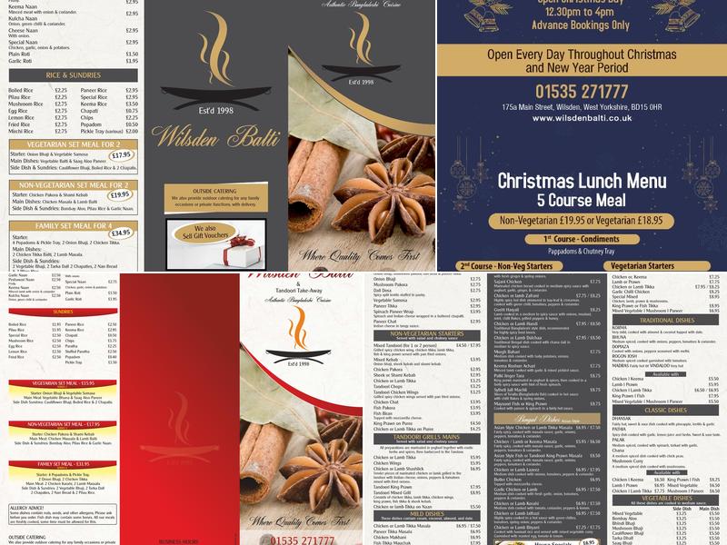 Wilsden Balti & Tandoori Menu