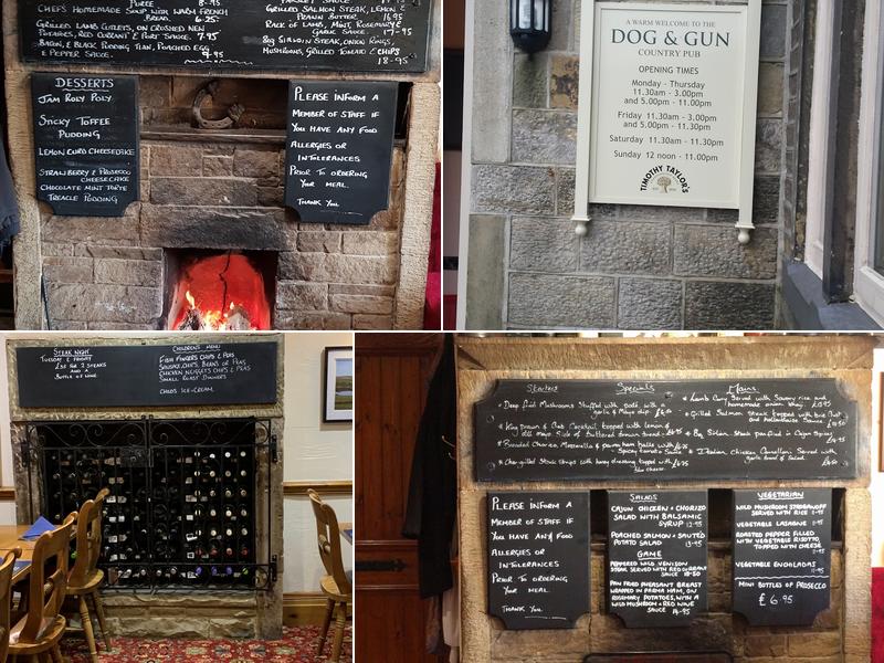 Dog & Gun Inn Menu