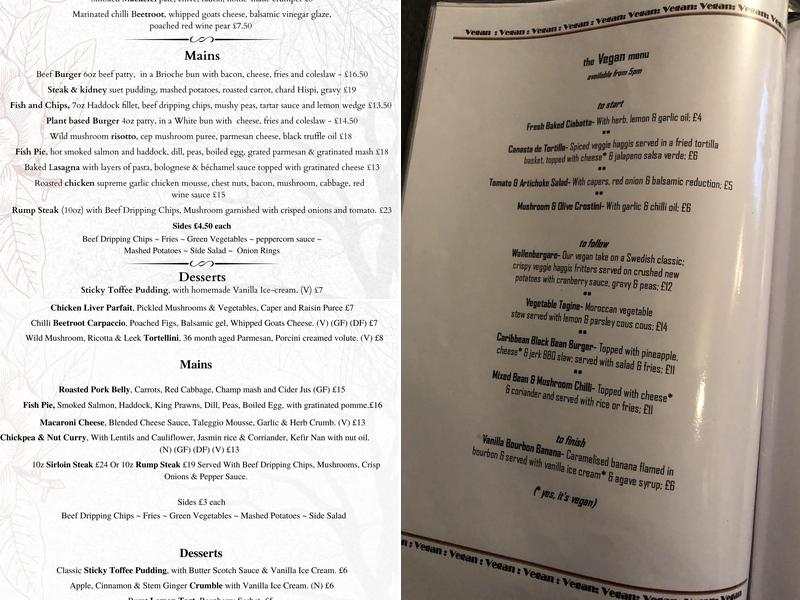 Bistro En Glaze Menu
