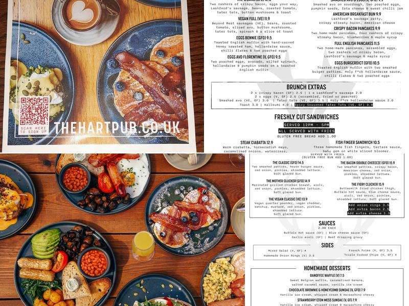 The Hart at Headless Cross Menu