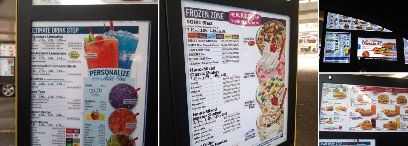 Sonic Drive-In Menu