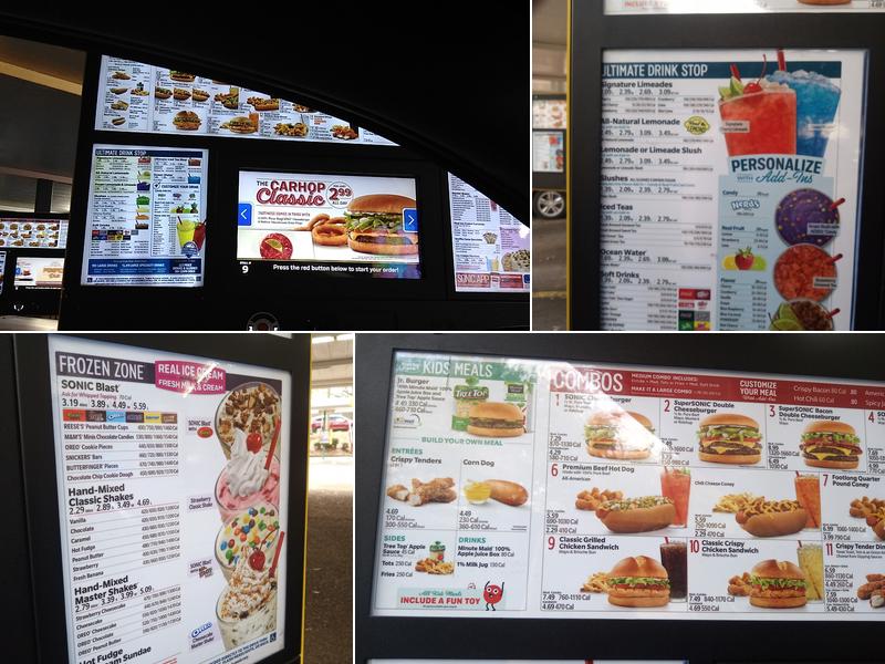 Sonic Drive-In Menu