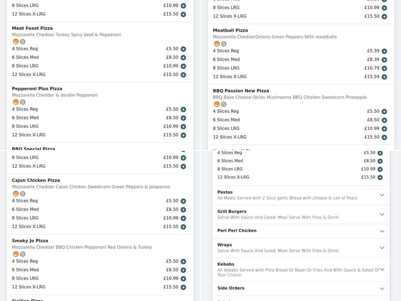 Santi Pizza And Peri Peri Menu