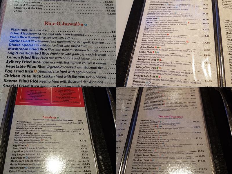 The Sylhet Spice Cuisine Menu