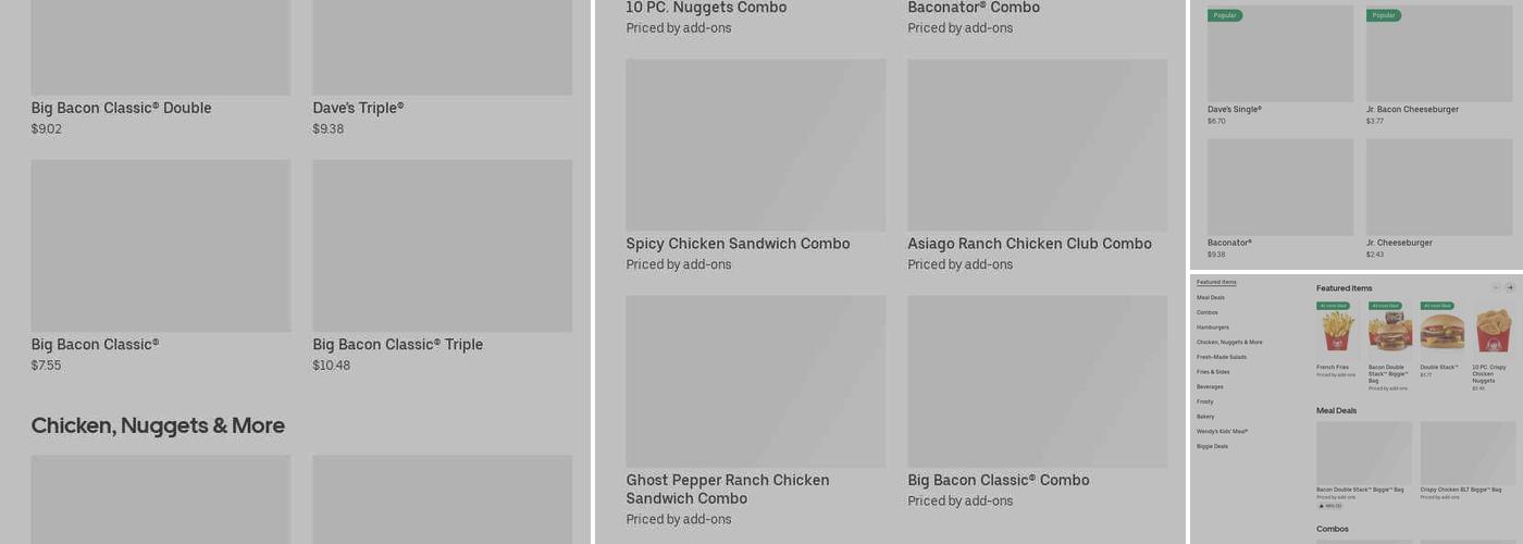 Wendy's Menu