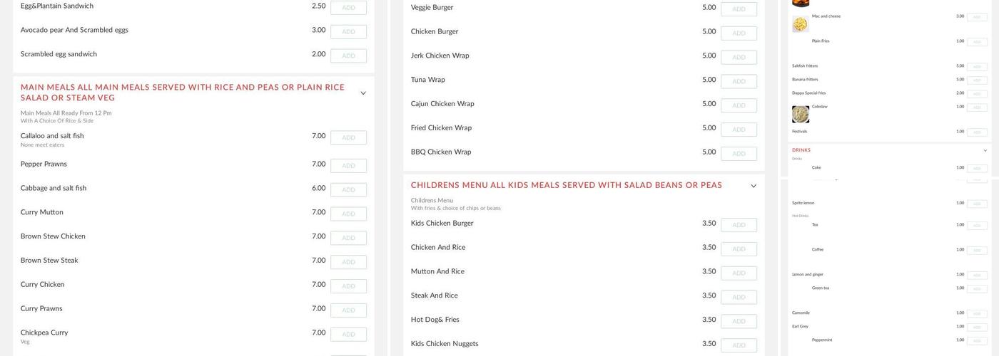 Dappa's Kitchen Menu