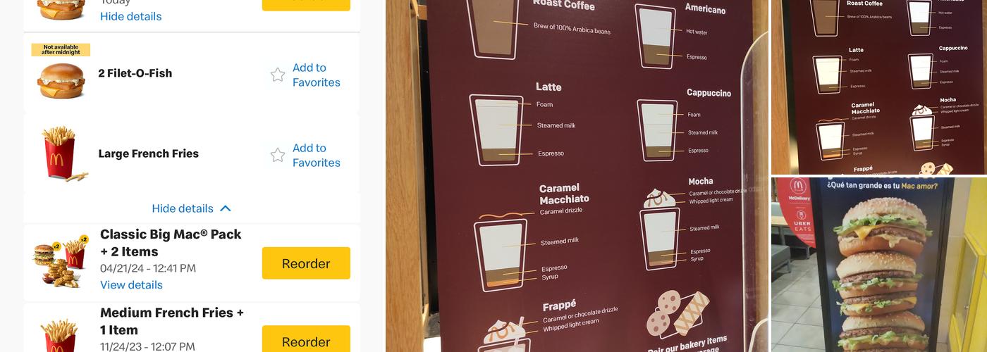 McDonald's Menu
