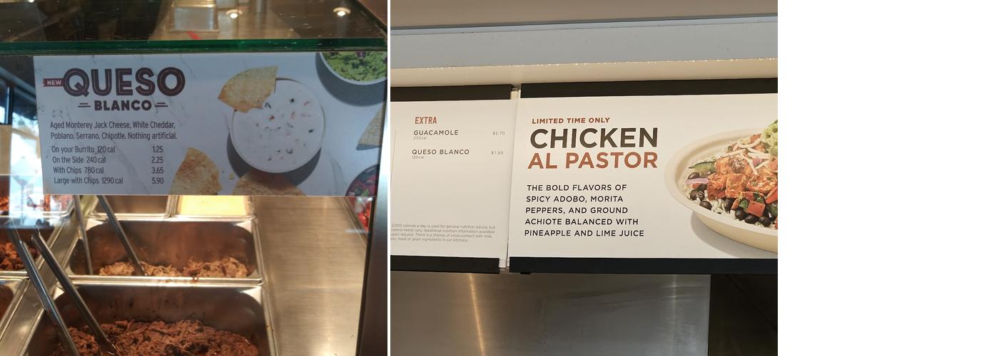 Chipotle Mexican Grill Menu