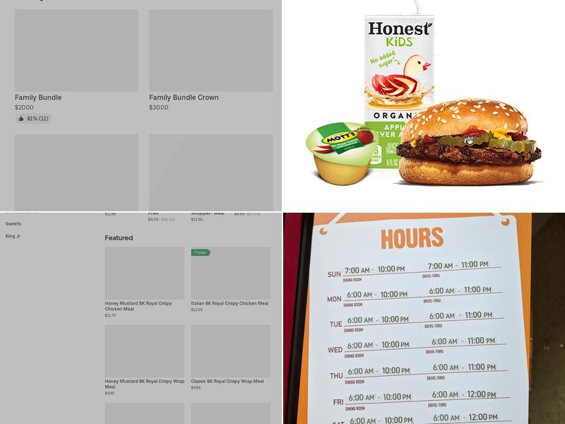 Burger King Menu