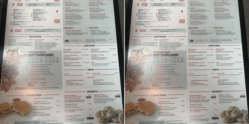 Pizza Hut Menu