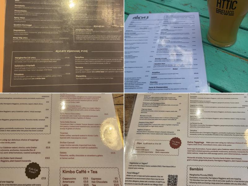 Alicia's Micro Bakehouse Menu