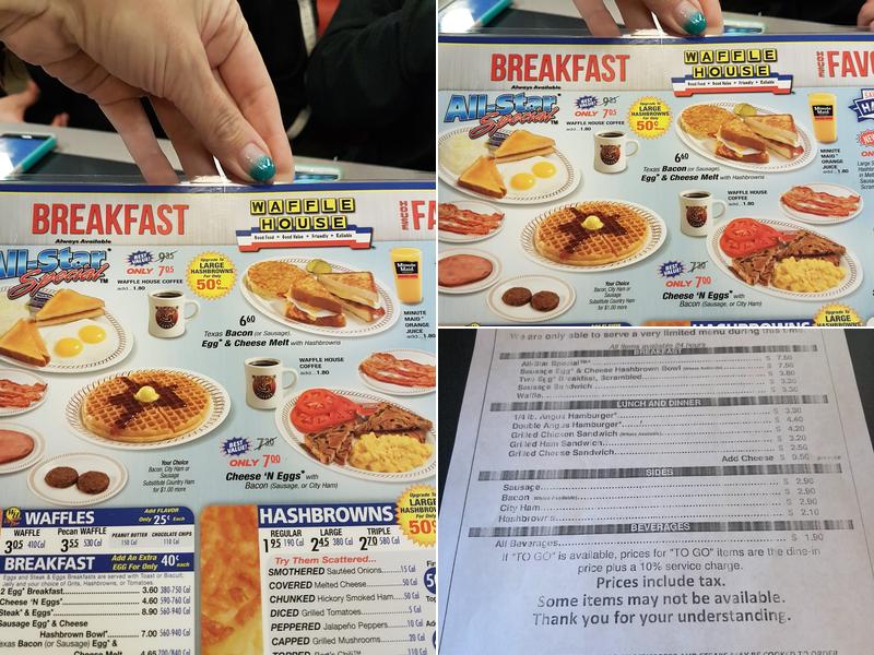 Waffle House Menu