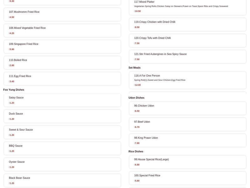 Welcome Friends Menu