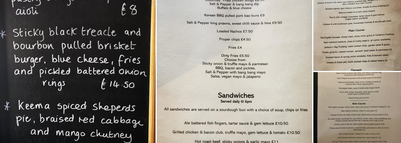 The Swan Dobcross Menu