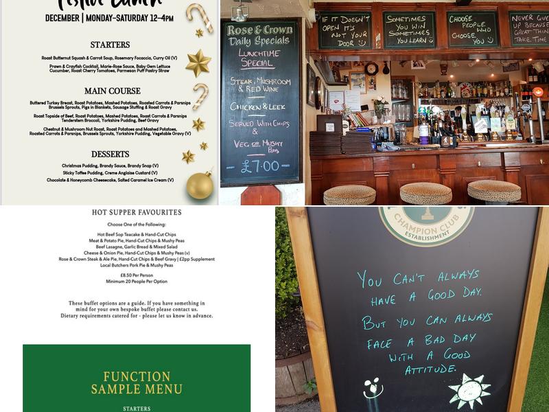 The Rose & Crown Menu
