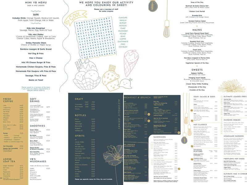 Vanilla Bean Menu