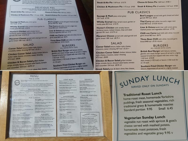 Sinclairs Oyster Bar Menu