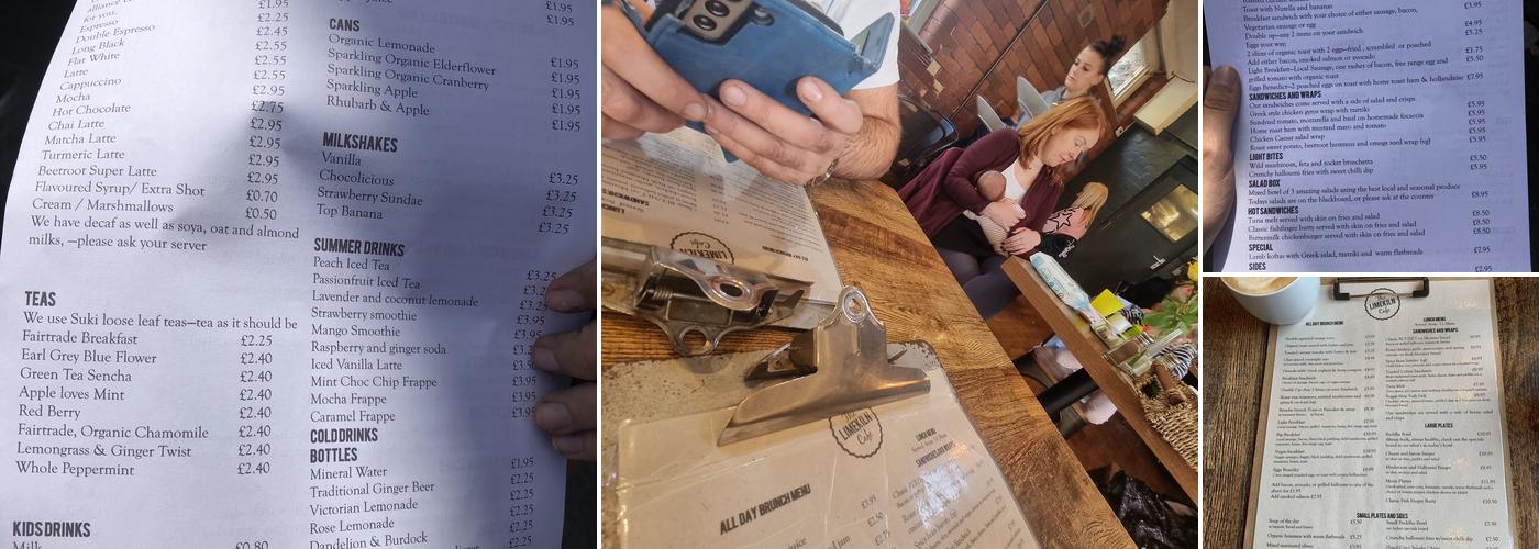 The Lime Kiln Cafe Menu
